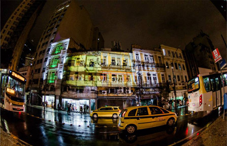 Rio de Janeiro streets with the intervetions of Visualismo